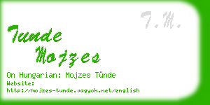 tunde mojzes business card
